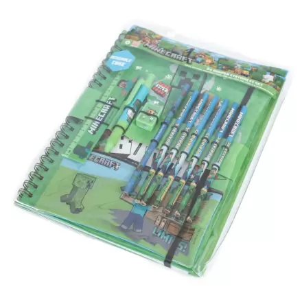 Minecraft Schreibset 12-teilig A4 Bumper Produktfoto