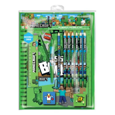 Minecraft Schreibset 12-teilig A4 Bumper Produktfoto