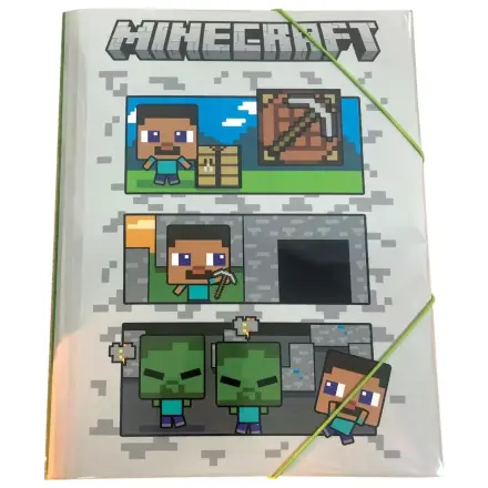 Minecraft Block World A4 Gummibandmappe Produktfoto