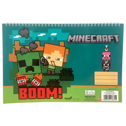 Minecraft Boom A/4 Spiral-Skizzenbuch, 30 Blatt Produktfoto