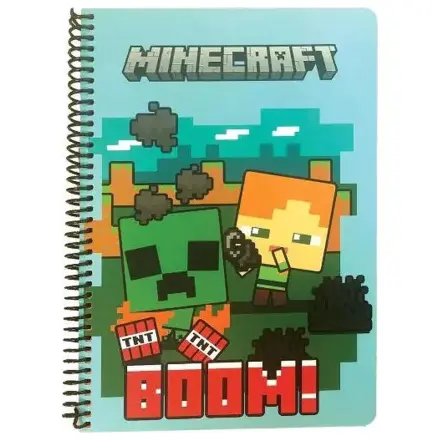 Minecraft Boom B/5 liniertes Spiralnotizbuch, 70 Blatt Produktfoto