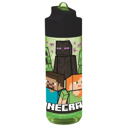 Minecraft Creeper Hydro Tritan Kunststoffflasche mit Strohhalm 540 ml Produktfoto