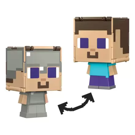 Minecraft Flippin Actionfigur Steve & Steve in Eisenrüstung Produktfoto