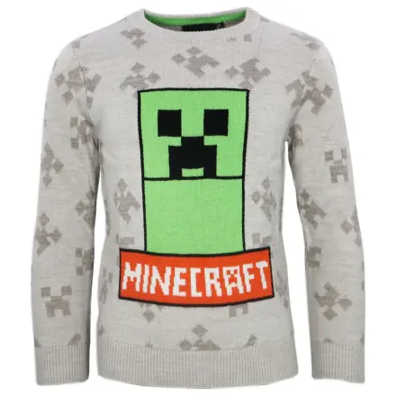 Minecraft Grau Kinder Strickpullover Produktfoto