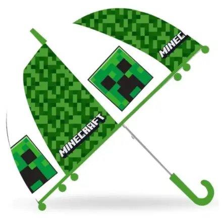 Minecraft Kinder transparenter halbautomatischer Regenschirm Ø70 cm Produktfoto