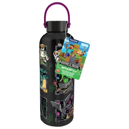 Minecraft Mascots Metall Wasserflasche mit Trageschlaufe Produktfoto