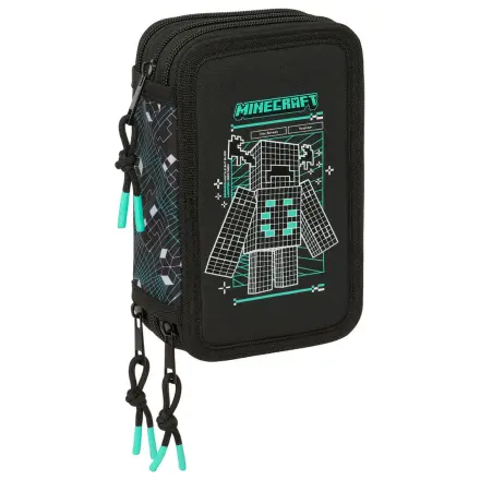 Minecraft dreifach Federmäppchen 37-teilig Produktfoto