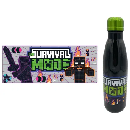 Minecraft Survival Mode Edelstahlflasche Produktfoto