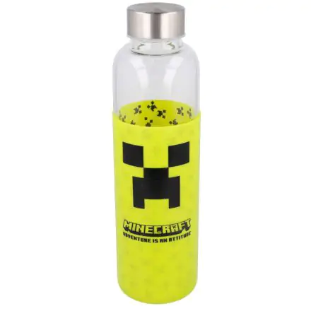 Minecraft Glasflasche mit Silikondeckel 585ml termékfotója