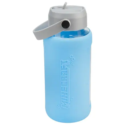 Minecraft Glas Trinkflasche mit Hülle Produktfoto