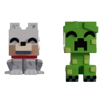 Minecraft Vinylfiguren Wolf und Creeper Monitor Buddiez Produktfoto