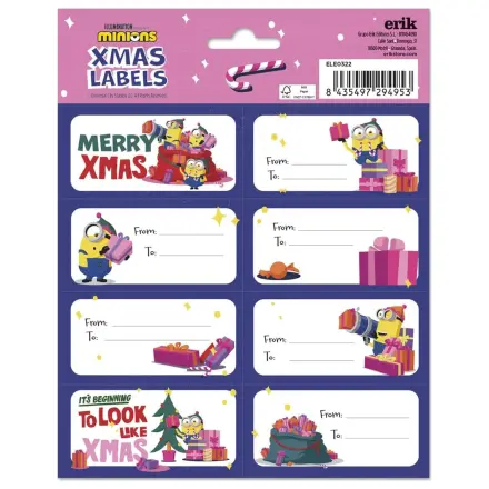 Minions Selbstklebende Etiketten Christmas Produktfoto