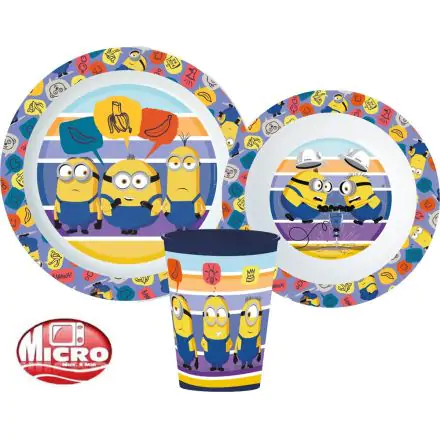 Minions Geschirrset, Mikro Plastik Set Produktfoto