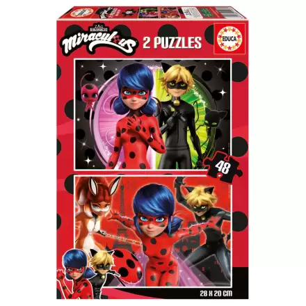 Miraculous Ladybug Puzzle 2x48St Produktfoto