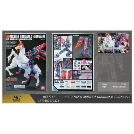 Mobile Fighter G Gundam GF13-001NHII Master Gundam Fuunsaiki Modellbausatz HGFC 1/144 Produktfoto