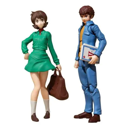 Mobile Suit Gundam G.M.G. Actionfiguren 2er-Pack Earth Federation 07 Amuro Ray & Frau Bow 10 cm Produktfoto