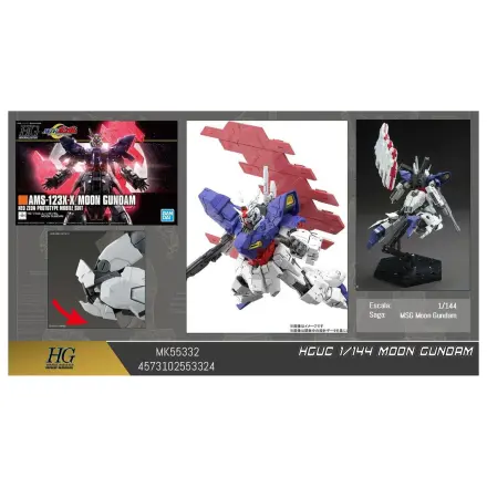 Mobile Suit Gundam HGUC 1/144 AMS-123X-X Moon Gundam Modellbausatz Produktfoto