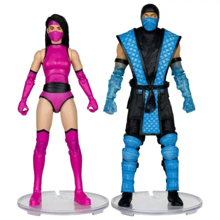 Mortal Kombat Actionfigur 2er-Pack Sub-Zero vs. Mileena (Klassiks) 18 cm Produktfoto