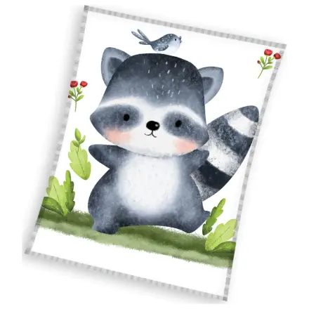 Raccoon Little Bandit Fleecedecke Produktfoto
