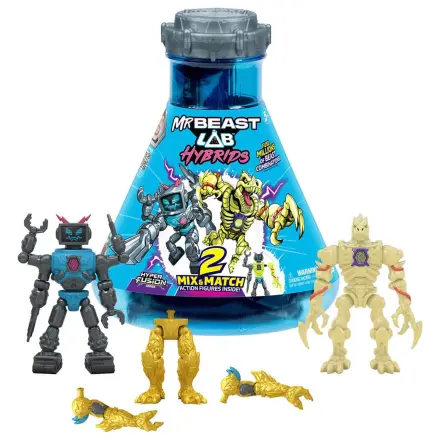 Mr. Beast Lab Hybrids Series 2 Mini Figuren 2er-Pack Lab-Bot vs Gid Skeleton 11 cm Produktfoto