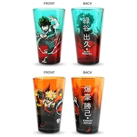 My Hero Academia Izuku & Bakugo 2er-Set Gläser 450 ml Produktfoto