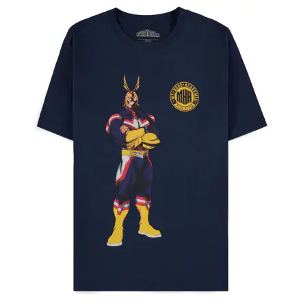 My Hero Academia Navy All Might Quote T-shirt Produktfoto
