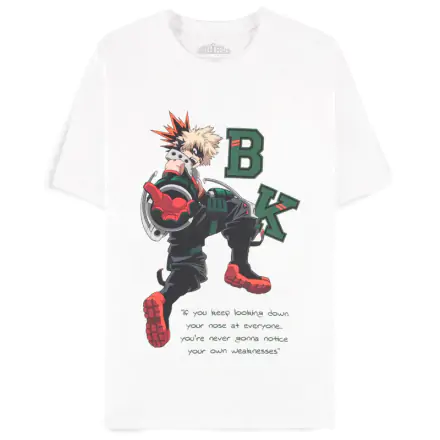 My Hero Academia White Bakugo Quote T-shirt Produktfoto