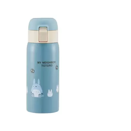 Mein Nachbar Totoro Trinkflasche One Push Mat Blue 350ml Produktfoto
