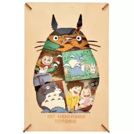 Mein Nachbar Totoro Paper Model Kit Paper Theater Wood Style Silhouette Big Totoro termékfotója