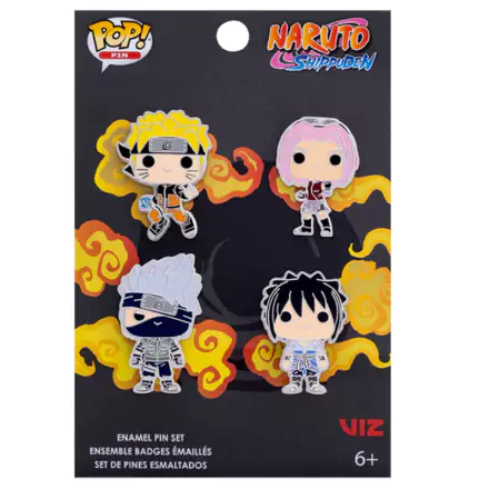 Naruto POP! Pin Ansteck-Pins 4er-Set Team 7 4 cm Produktfoto