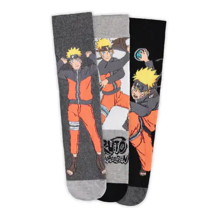 Naruto Shippuden Socken 3er-Pack Naruto 39-42 Produktfoto