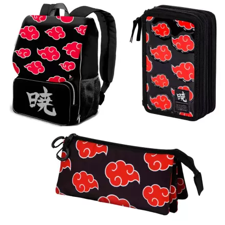 Naruto Shippuden Rucksack, dreifaches Mäppchen und gefülltes Mäppchen Produktfoto