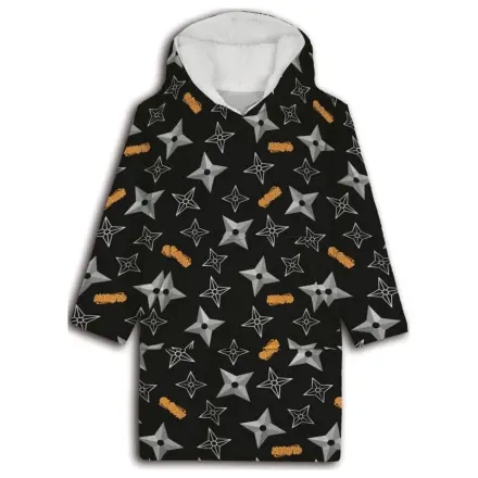 Naruto Shuriken Tragbarer Plüsch Fleece-Decke, Poncho 7-14 Jahre Produktfoto