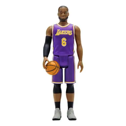 NBA ReAction Actionfigur Wave 3 LeBron James (Lakers) [Purple Statement] 10 cm Produktfoto