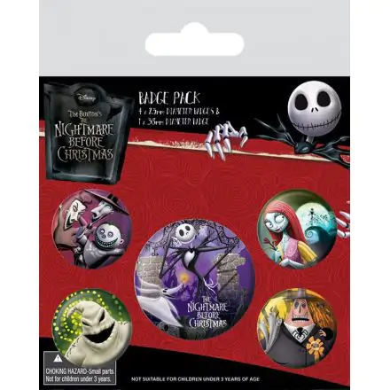 Nightmare Before Christmas Ansteck-Buttons 5er-Pack Characters termékfotója