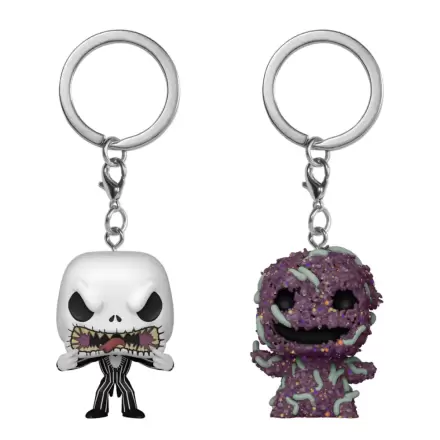 Nightmare Before Christmas Funko POP! Vinyl-Schlüsselanhänger 2er-Pack Jack/Oogie 4 cm Produktfoto