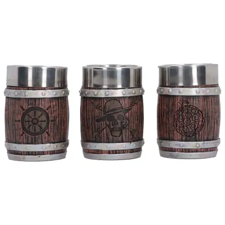 One Piece Schnapsglas-Set Fass 8 cm Produktfoto