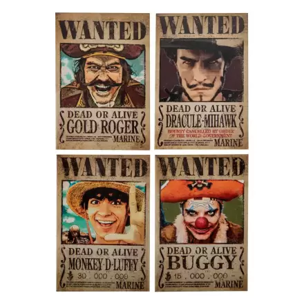 One Piece Magnet 4er-Pack Wanted termékfotója
