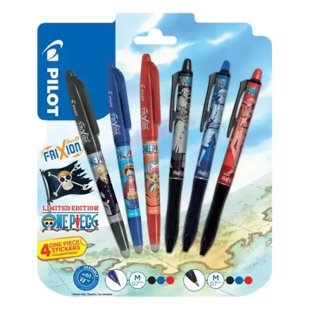 One Piece 6er-Pack Rollerball-Stift FriXion Ball & Ball+ Limitierte Sticker-Edition LE 0,7 Produktfoto