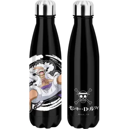 One Piece Thermo Wasserflasche Luffy Gear 5 Schwarz Produktfoto