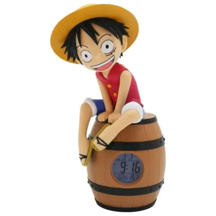 ONE PIECE Luffy auf einem Fass LED Licht-Up Wecker 28 cm Produktfoto