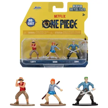 One Piece Nano Metalfigs Minifiguren 3er-Pack Produktfoto