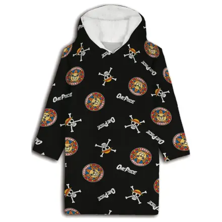 One Piece Thousand Sunny Tragbarer Plüsch-Fleece-Decken-Poncho 7-14 Jahre Produktfoto