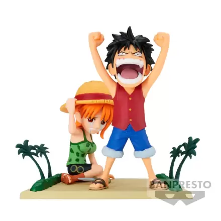 One Piece WCF Log Stories Luffy & Nami Figur 7cm Produktfoto
