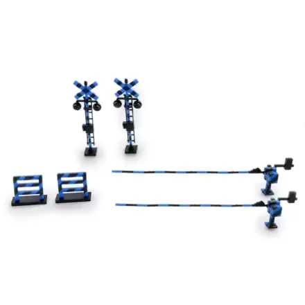 Original Character Plastic Model Kit 1/80 Railway Crossing (Blue×Black) 5 cm termékfotója