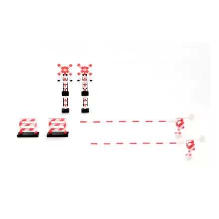 Original Character Plastic Model Kit 1/80 Railway Crossing (Red×White) 5 cm termékfotója