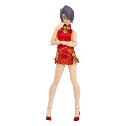 Original Character Figma Actionfigur Female Body (Mika) with Mini Skirt Chinese Dress Outfit 13 cm termékfotója