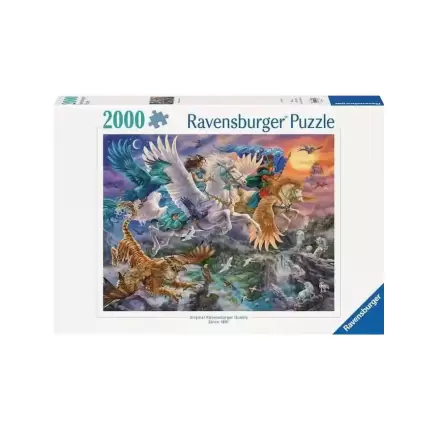 Original Ravensburger Quality Puzzle Auf dem Pegasus durch die Lüfte (2000 Teile) Produktfoto