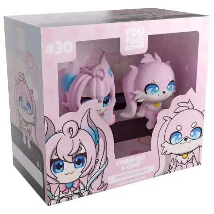 Original Vinyl Figuren Chibidoki & Chat Monitor Buddiez 7 cm Produktfoto