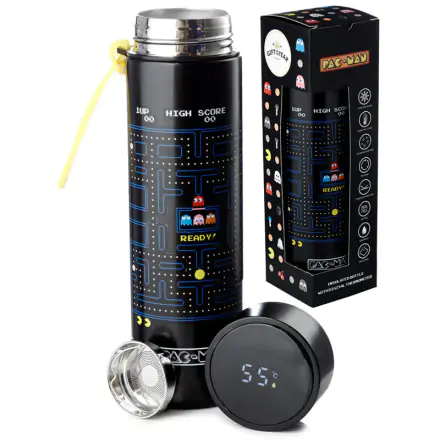 Pac-Man Thermosflasche aus Edelstahl mit Thermometer 450ml Produktfoto